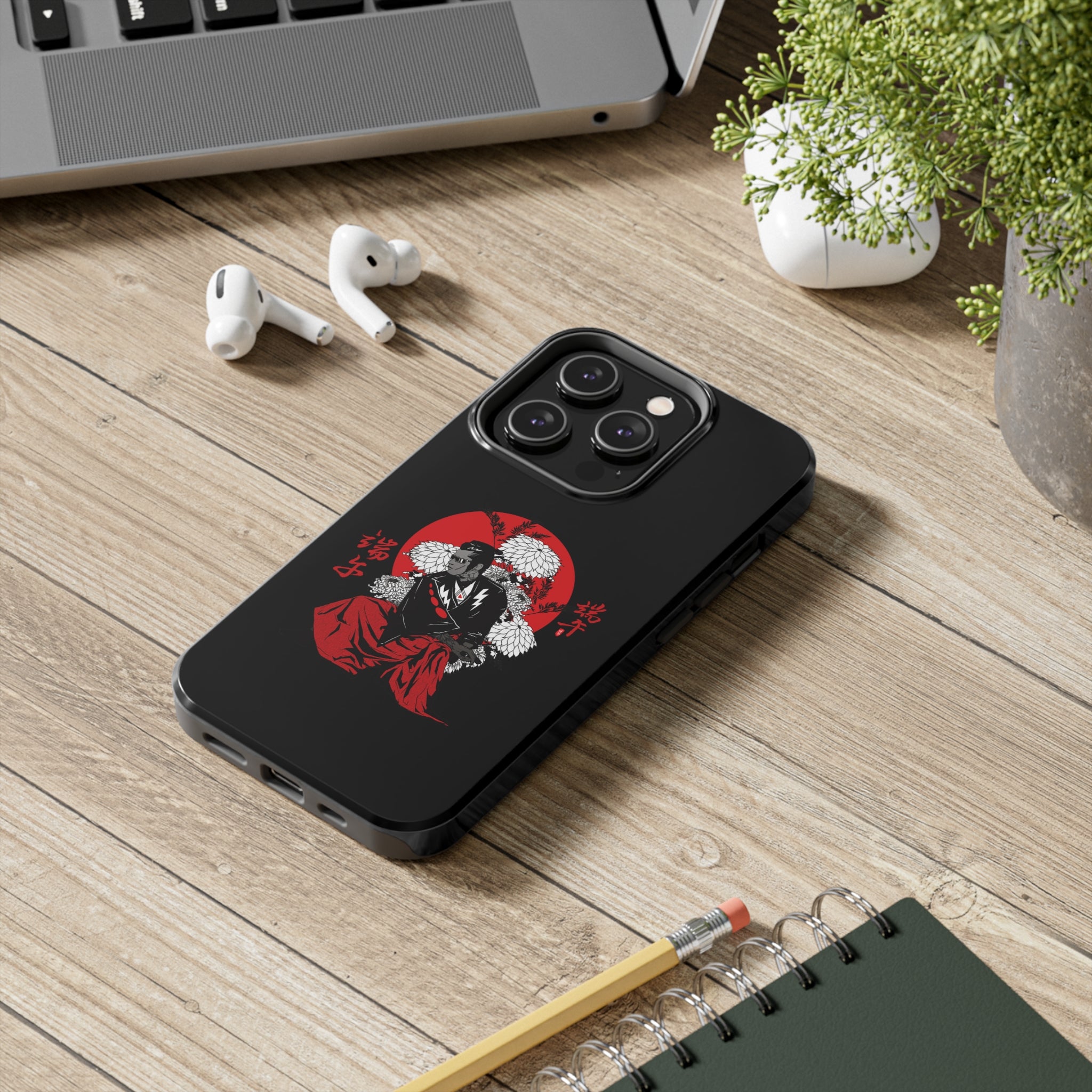 Tough Phone Case with Samurai Design