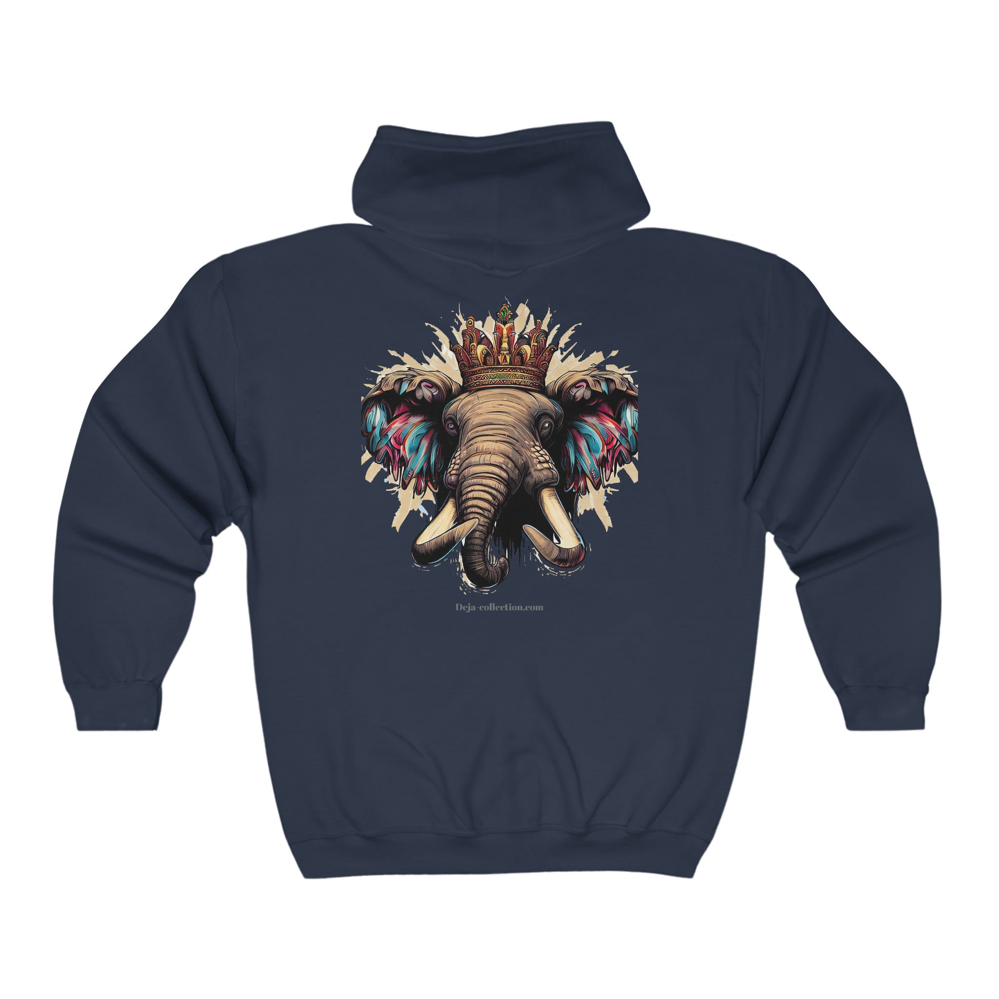 Unisex Heavy Blend™ Full Zip "Crowned Mammoth" Hooded Sweatshirt