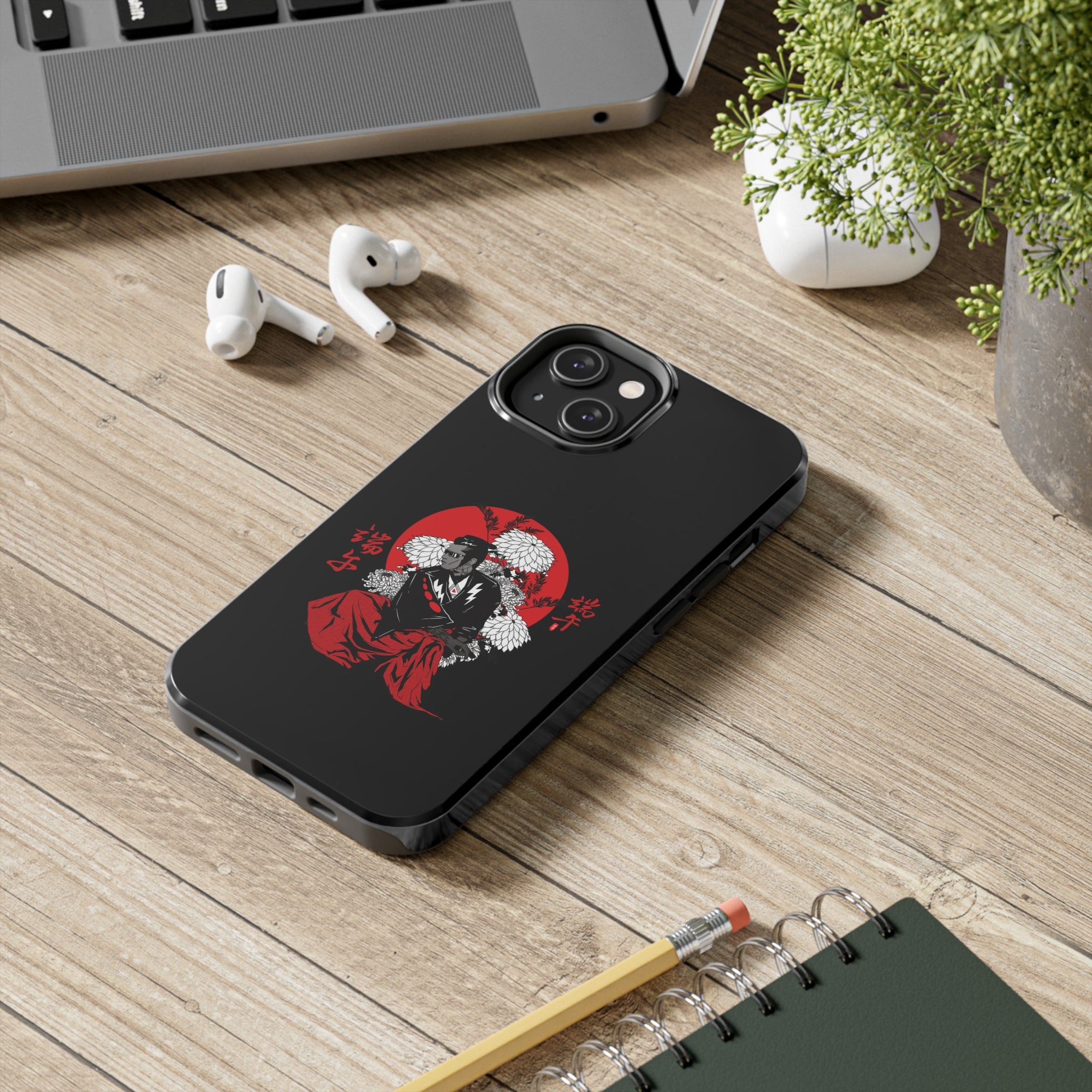 Tough Phone Case with Samurai Design